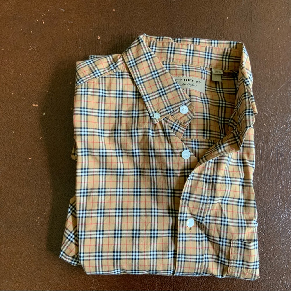 Burberry Beige Checkered Shirt